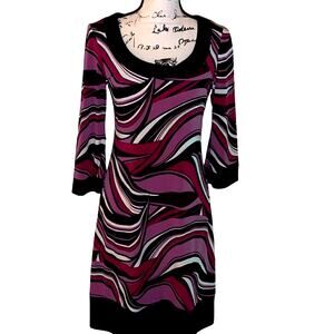 TIANA B. Purple, white and black small dress‎